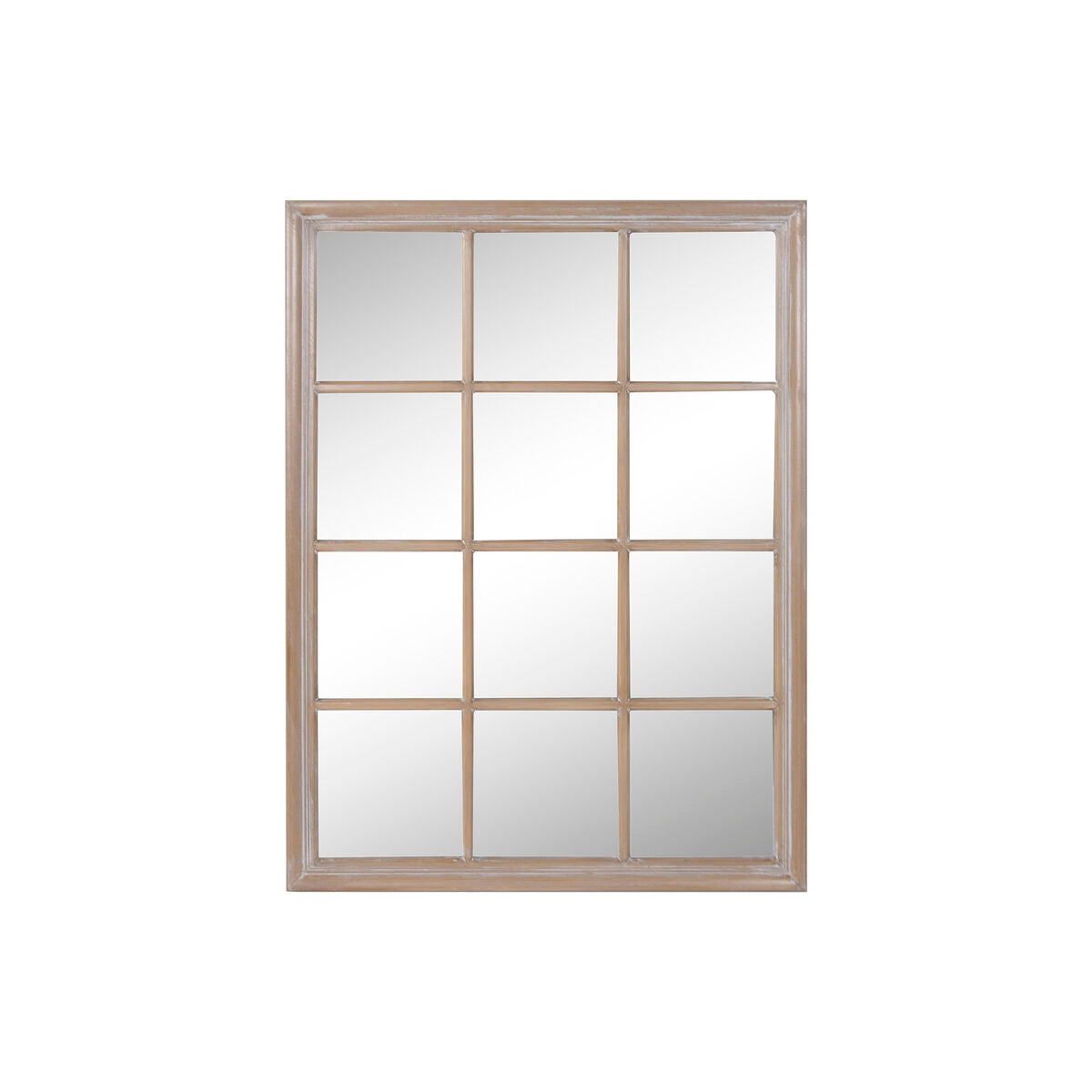 Espejo de pared ventana natural de paulonia, 90 x 3,5 x 120 cm