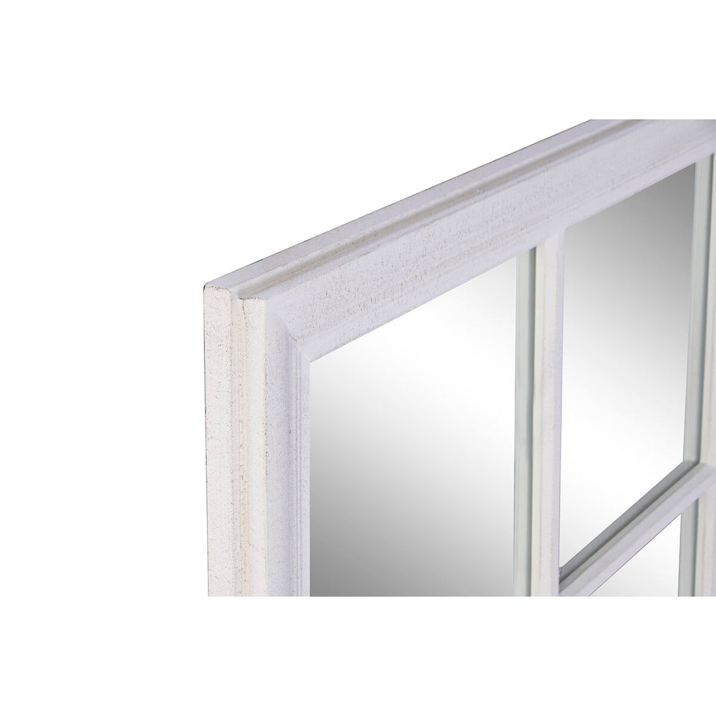 Espejo de pared ventana envejecido blanco, 90 x 3,5 x 120 cm — imagen 2