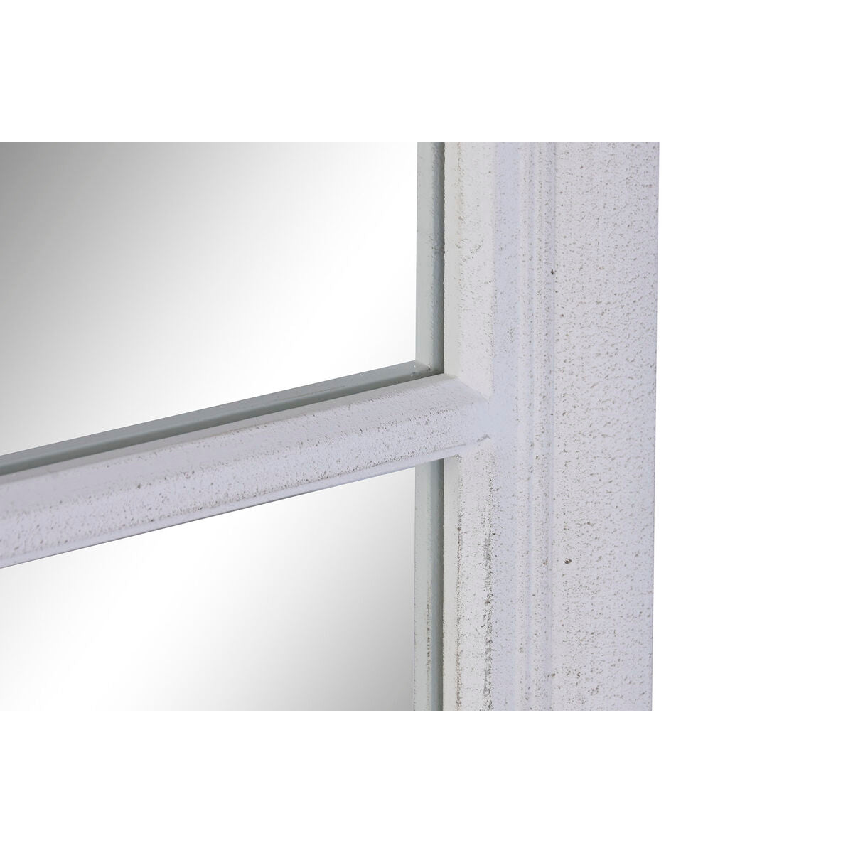 Espejo de pared ventana envejecido blanco, 90 x 3,5 x 120 cm — imagen 3