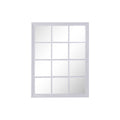 Espejo de pared ventana envejecido blanco, 90 x 3,5 x 120 cm