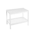 Estantería de baño de madera MDF blanca, 64 x 37 x 53 cm