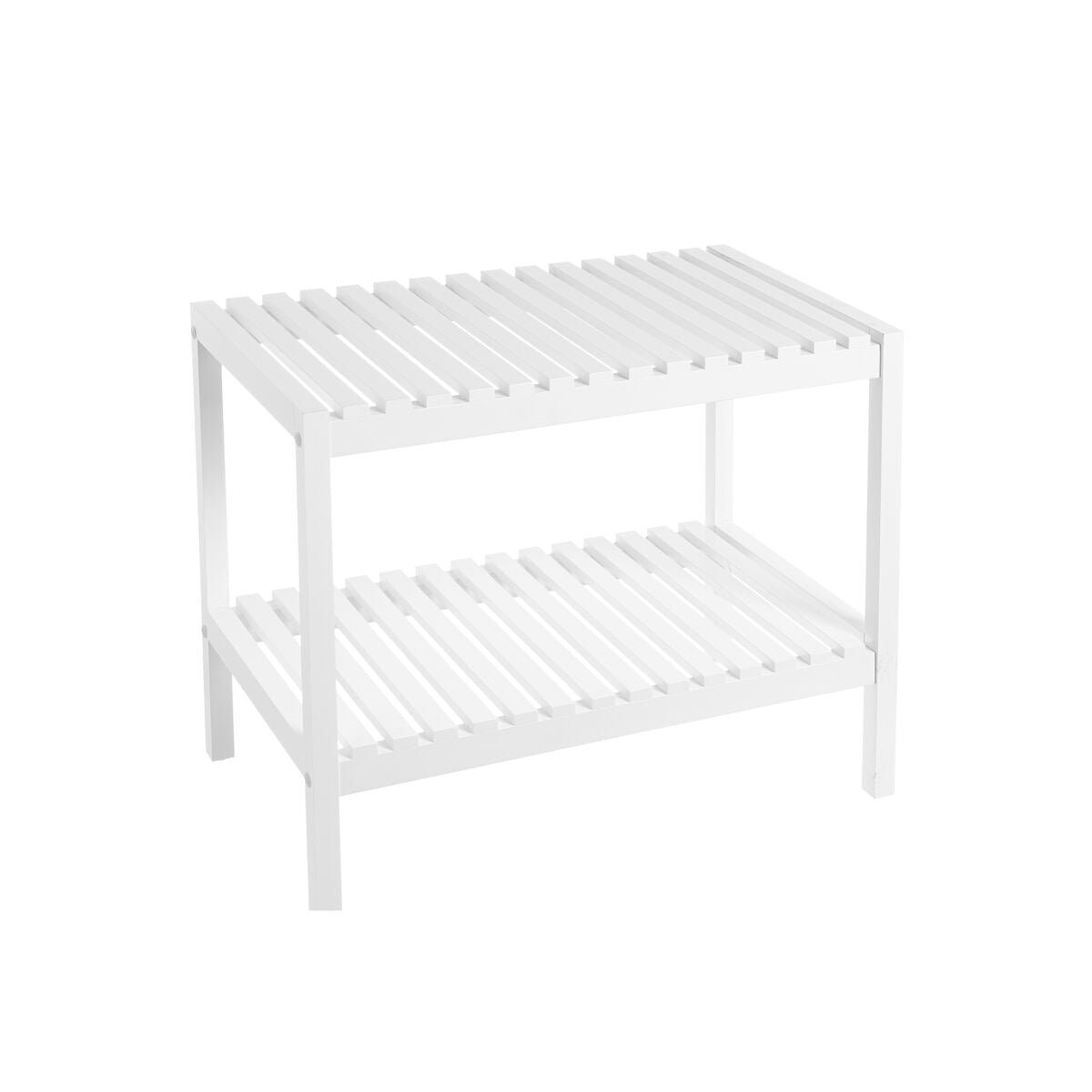 Estantería de baño de madera MDF blanca, 64 x 37 x 53 cm