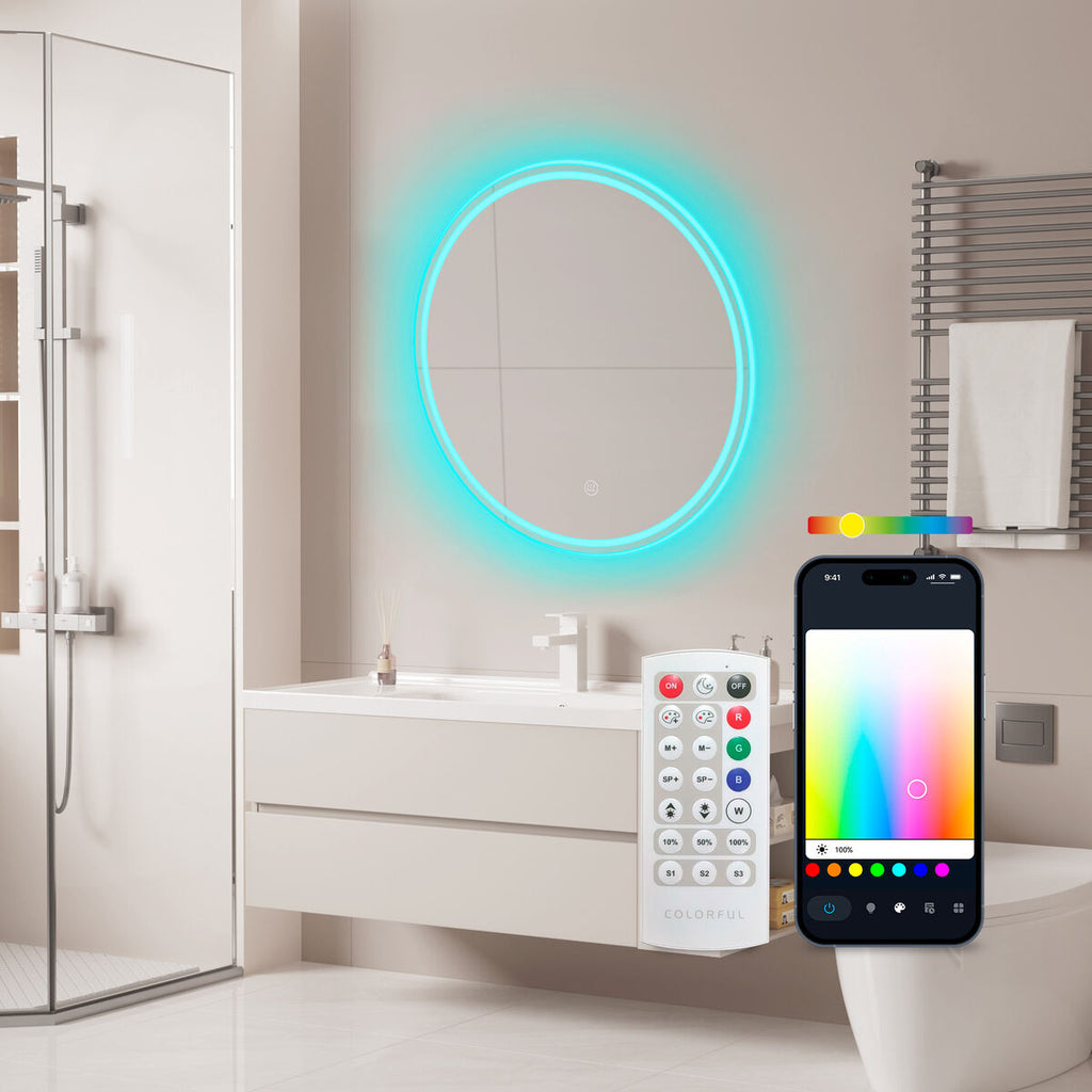 Espejo de baño redondo con luz LED, Ø 70 cm — imagen 6