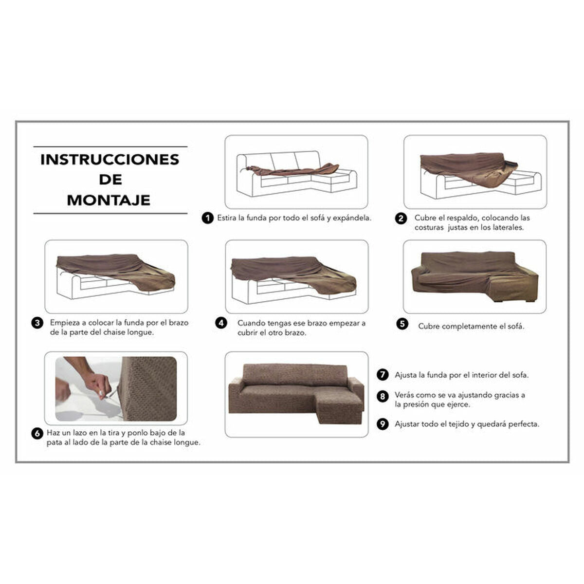 Funda para chaise longue de brazo corto izquierdo — imagen 2