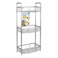 Estantería de baño de aluminio, 29 x 18 x 65,5 cm (4 unidades)