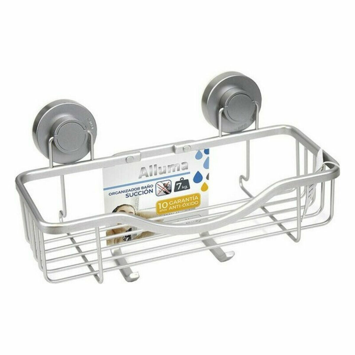 Soporte organizador de aluminio para bañera