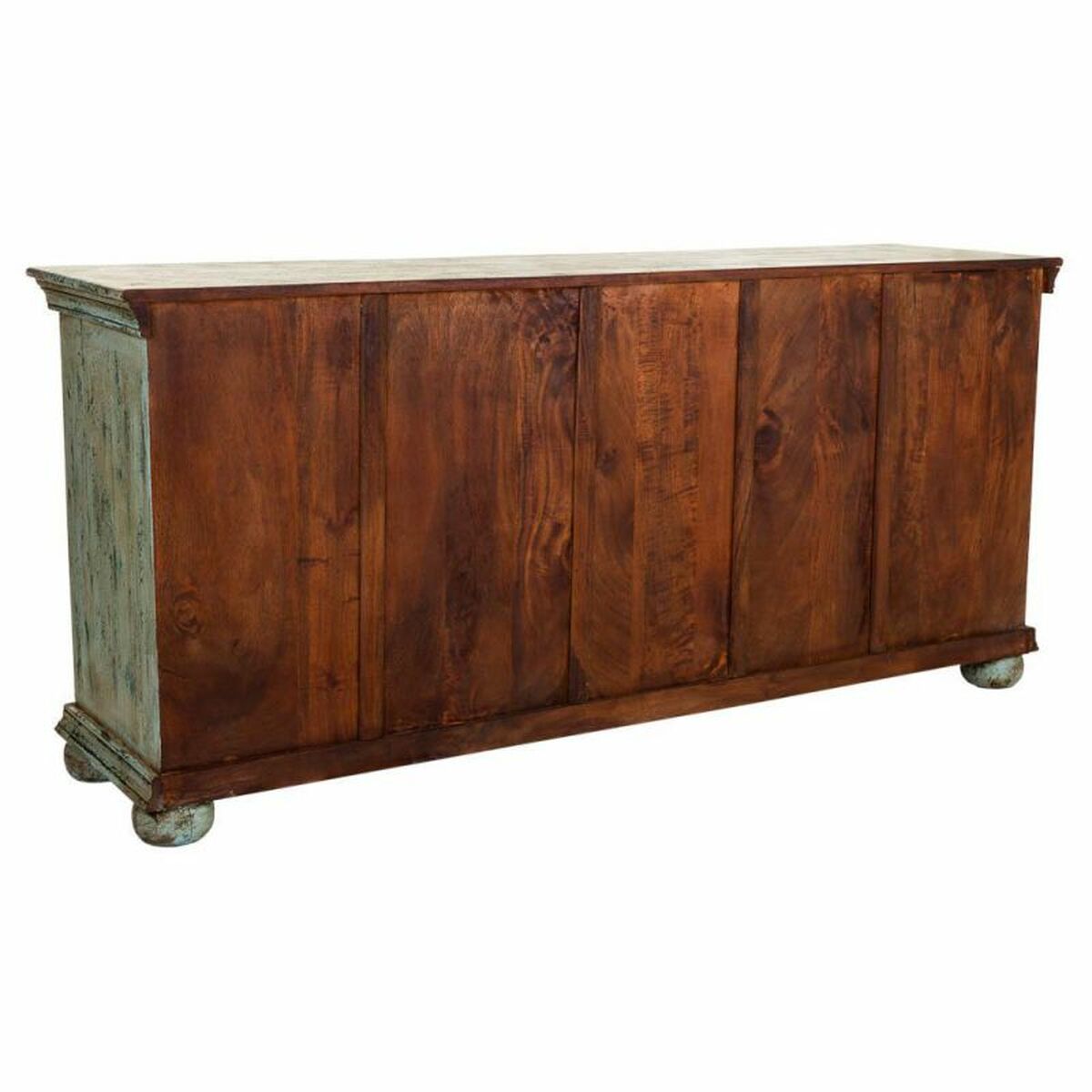 Aparador artesanal azul de madera de mango, 45 x 76 x 165 cm — imagen 5