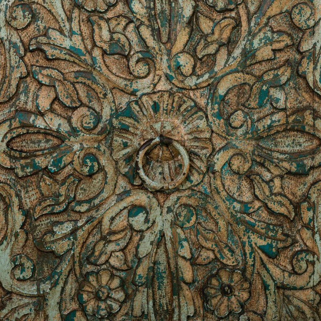Aparador artesanal azul de madera de mango, 45 x 76 x 165 cm — imagen 7