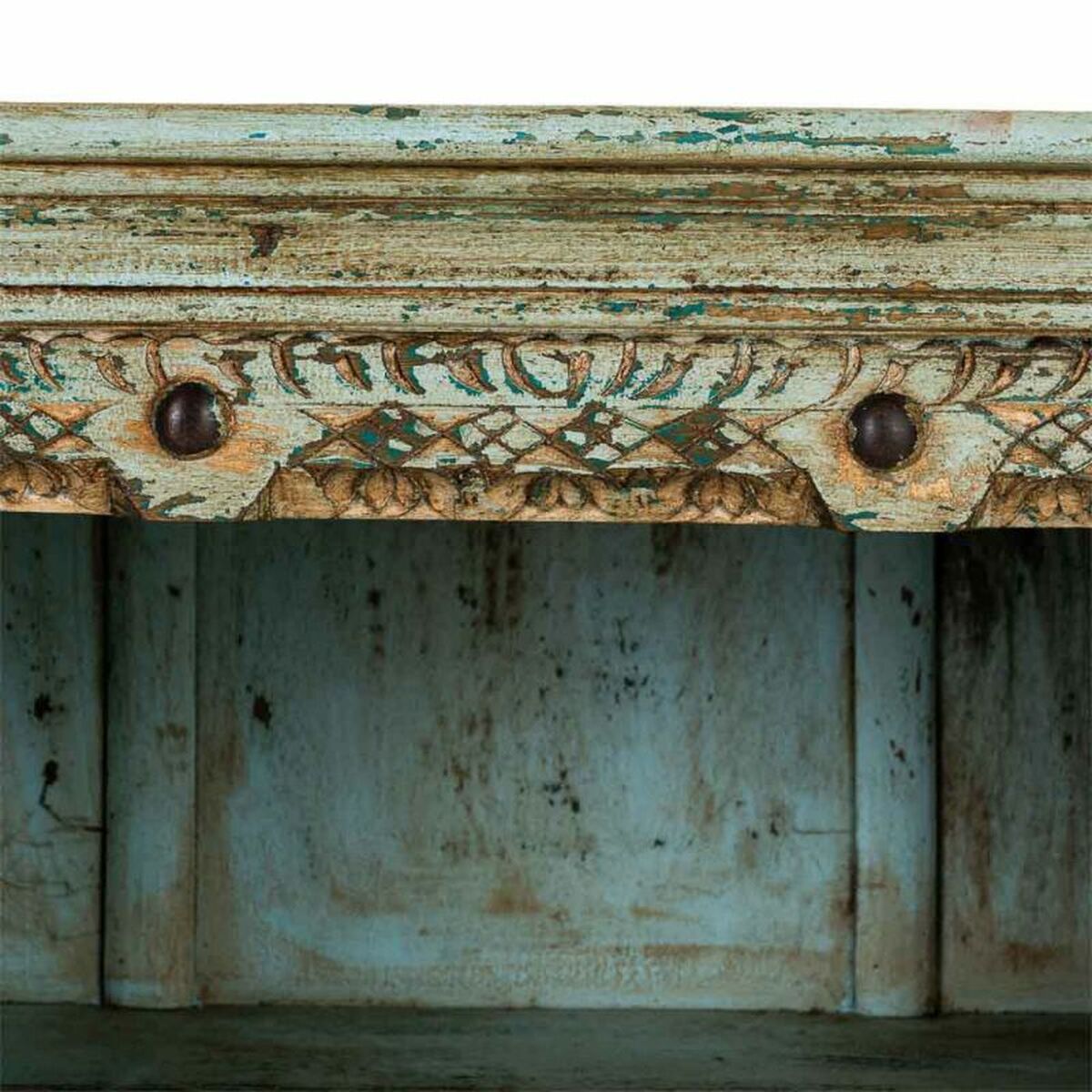 Aparador artesanal azul de madera de mango, 45 x 76 x 165 cm — imagen 8