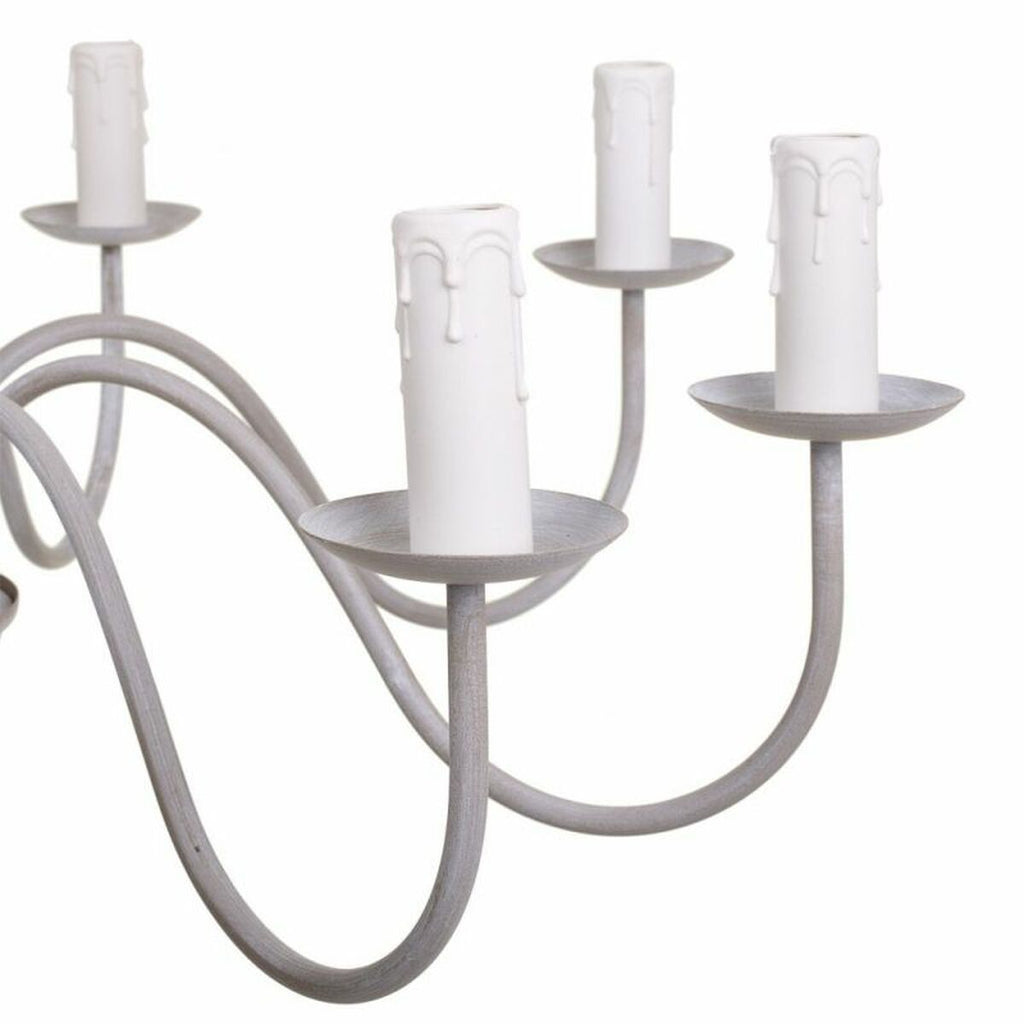 Lámpara de techo blanca y gris de metal, 134 x 77 x 77 cm — imagen 4