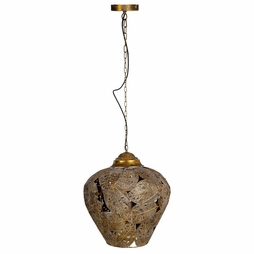 Lámpara de techo de hierro dorado, casquillo E27, 49x58x49cm