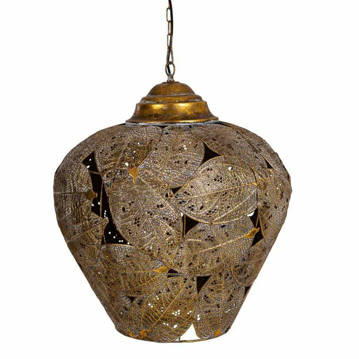 Lámpara de techo de hierro dorado, casquillo E27, 49x58x49cm — imagen 2