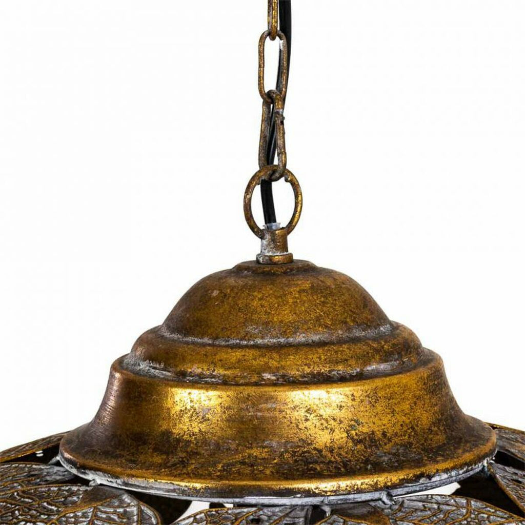 Lámpara de techo de hierro dorado, casquillo E27, 49x58x49cm — imagen 3