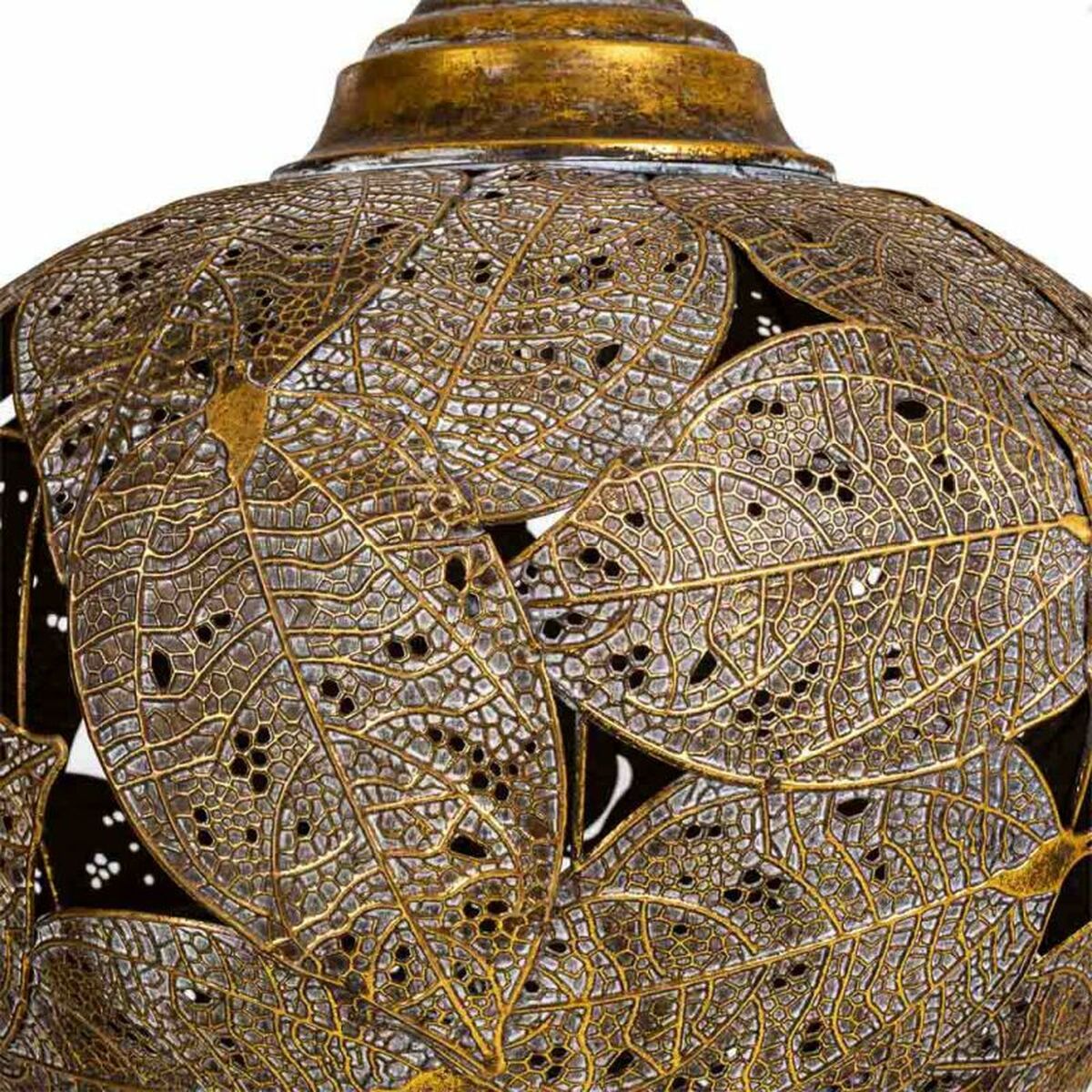 Lámpara de techo de hierro dorado, casquillo E27, 49x58x49cm — imagen 4