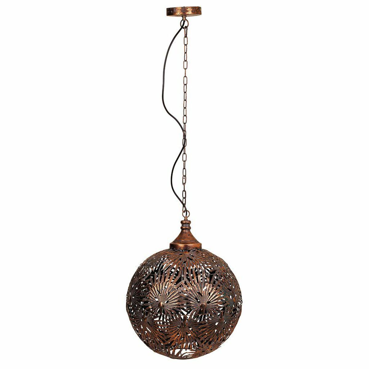Lámpara de techo dorada de hierro, casquillo E27, 50 x 64 x 50 cm