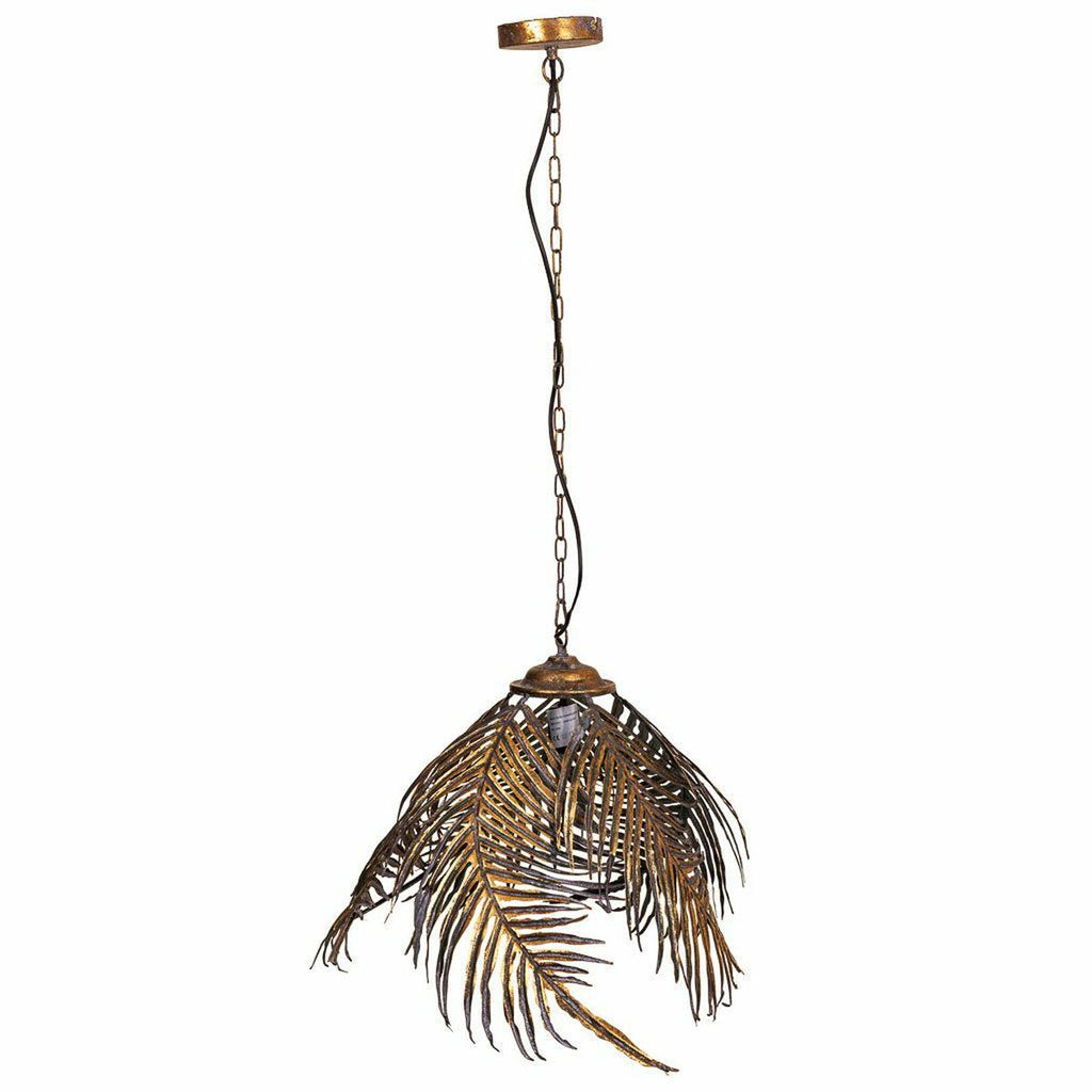 Lámpara de techo de hierro en dorado, 59 x 48 x 59 cm