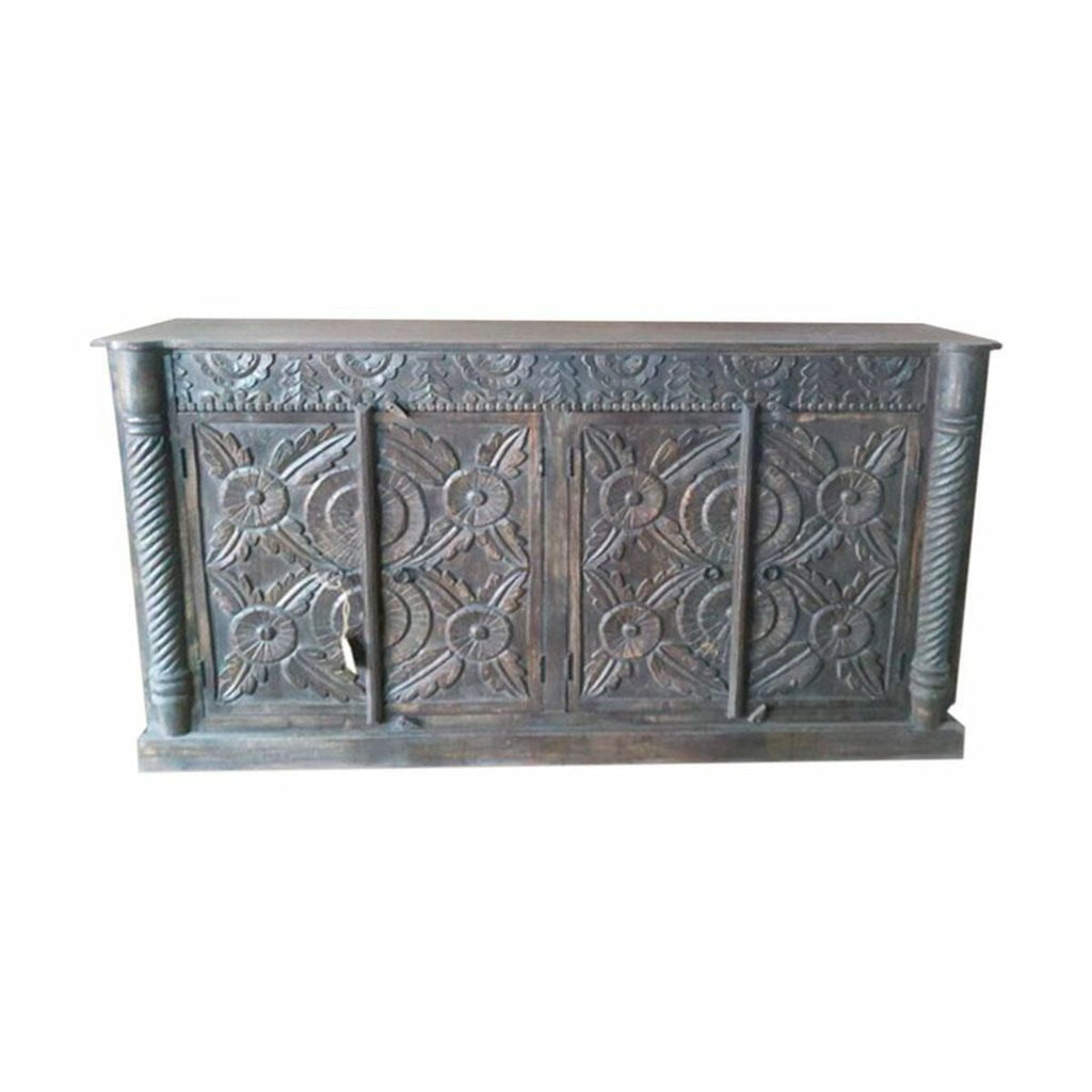 Aparador de madera de mango y acacia, estilo artesanal