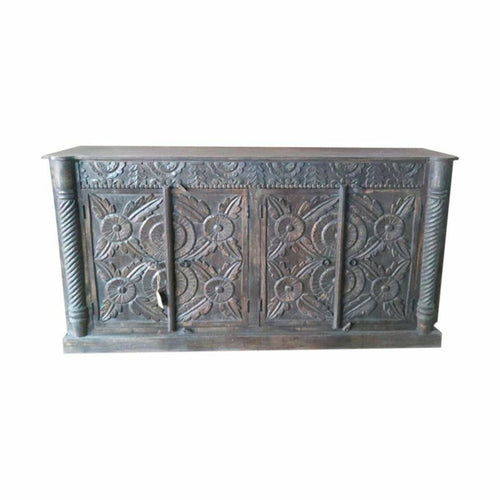Aparador de madera de mango y acacia, estilo artesanal