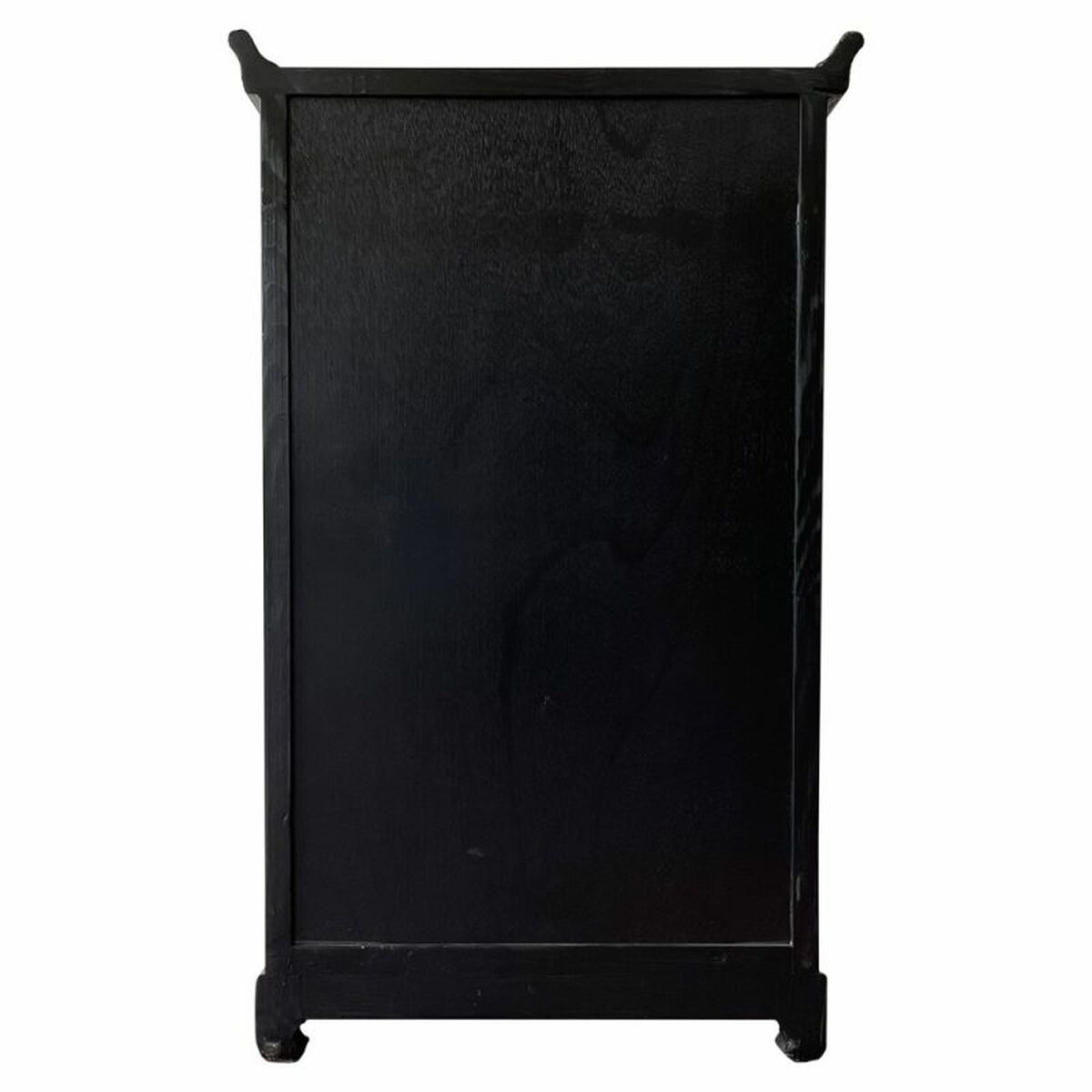 Aparador artesanal negro de madera de olmo, 32 x 98 x 55 cm — imagen 4