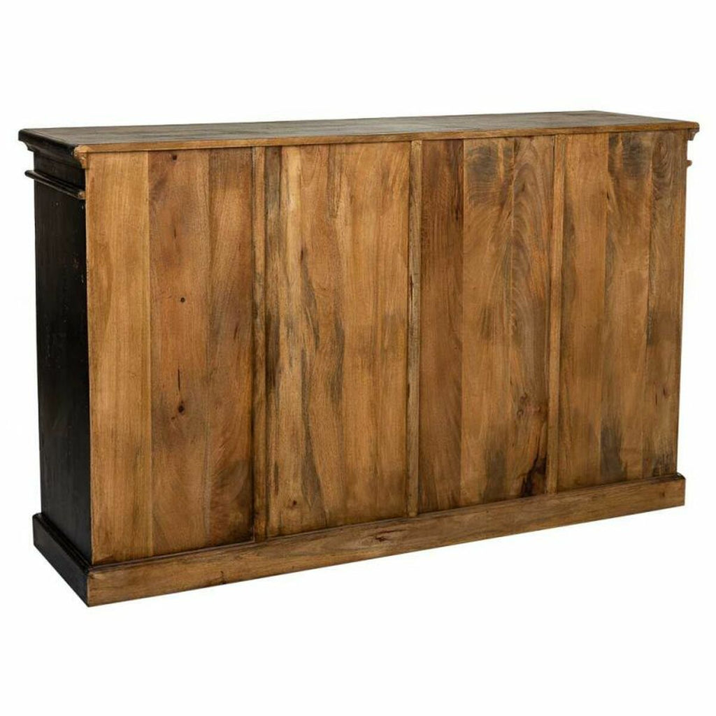 Aparador de madera de mango, vidrio y hierro, negro — imagen 6
