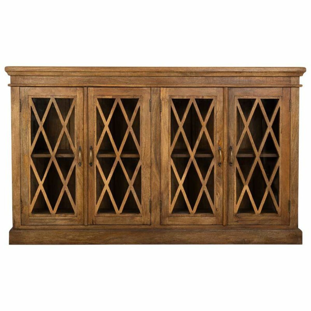 Aparador de madera y vidrio con 4 puertas, 170 cm — imagen 4