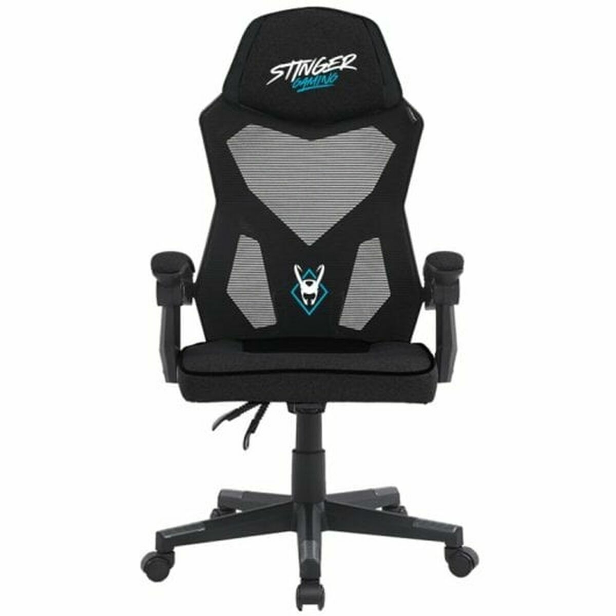 Silla gaming negra con altura regulable, modelo GM26-124