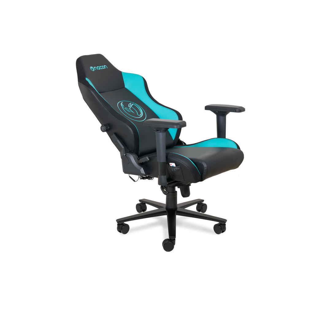 Silla gaming ajustable con LED, negro y verde — imagen 2