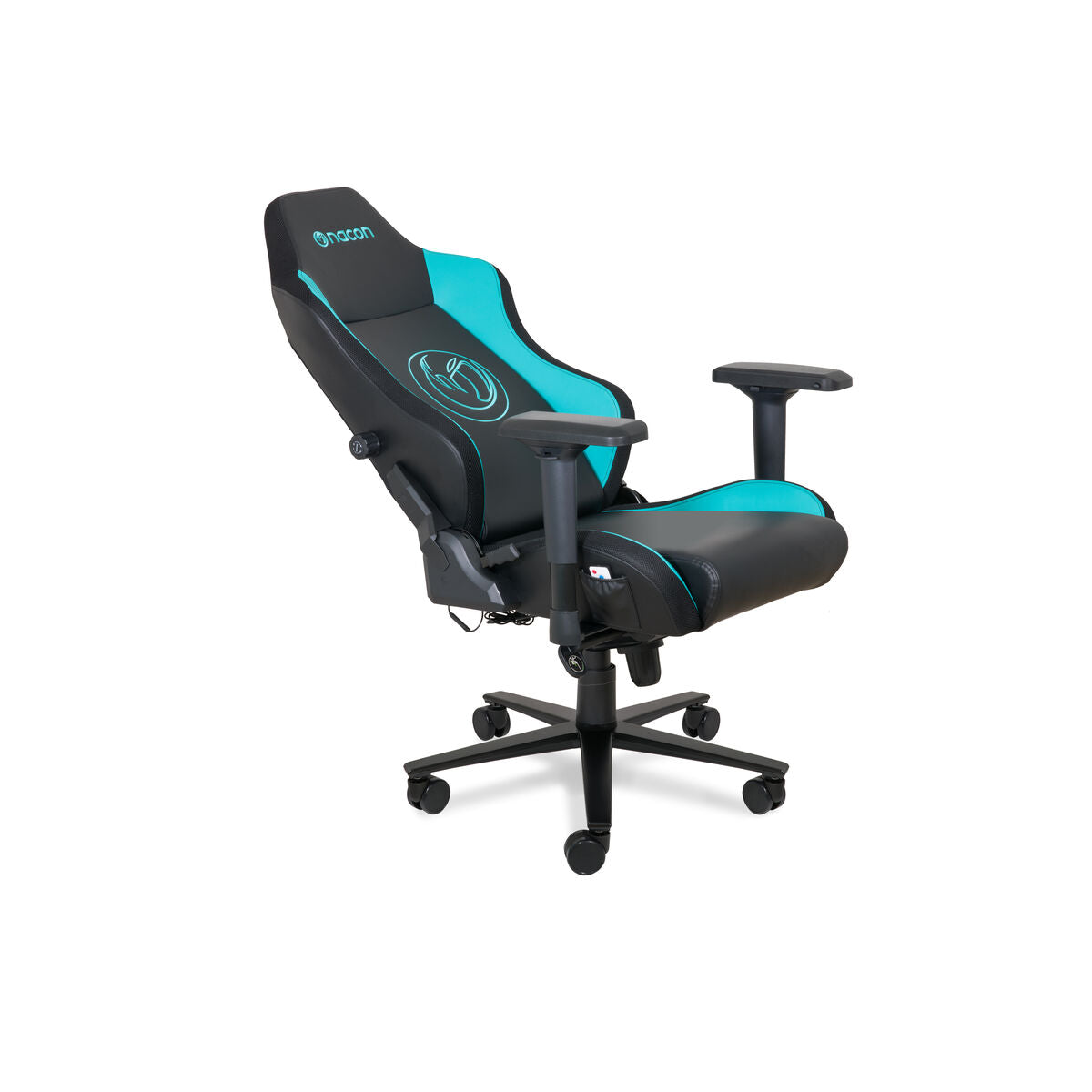 Silla gaming ajustable con LED, negro y verde — imagen 2