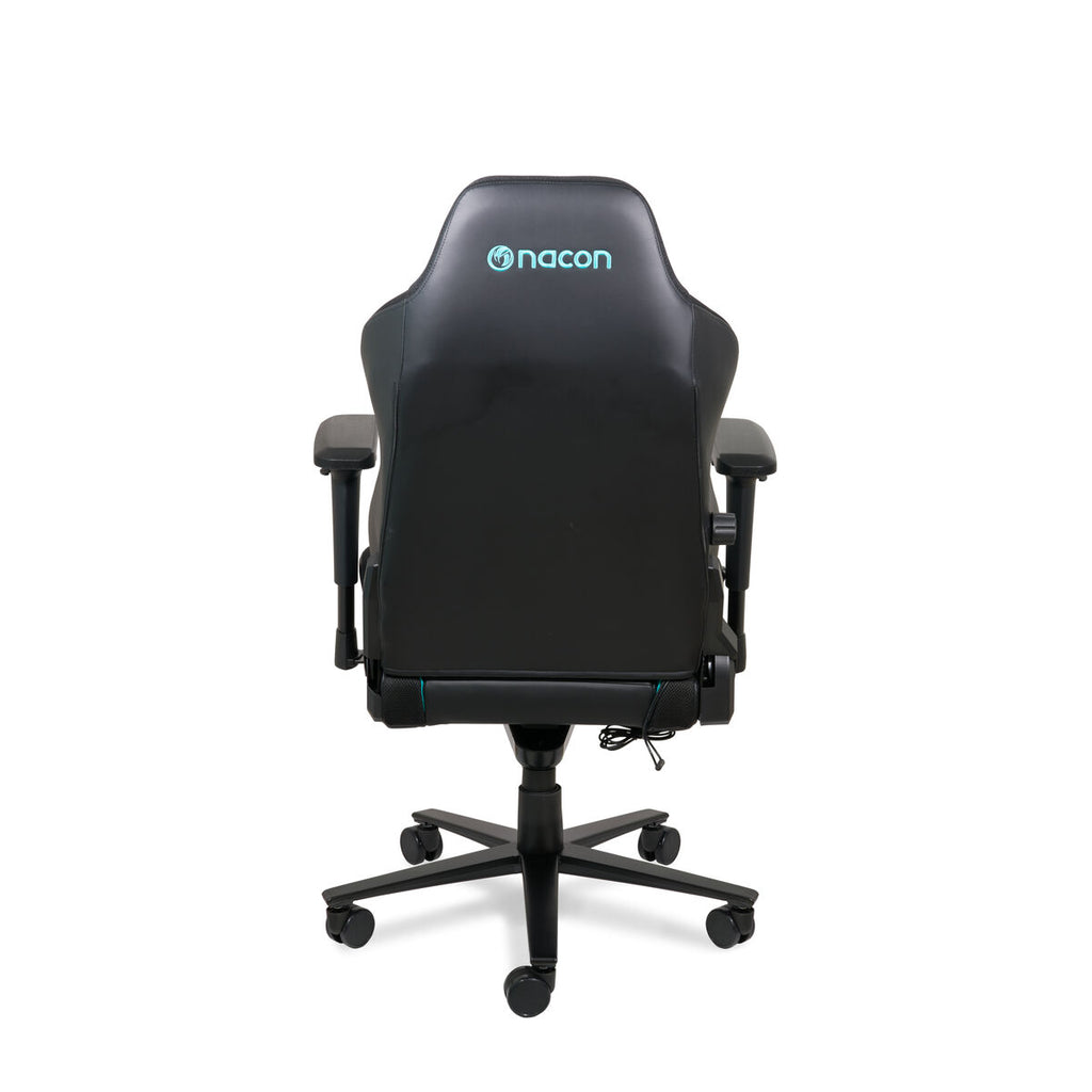 Silla gaming ajustable con LED, negro y verde — imagen 3
