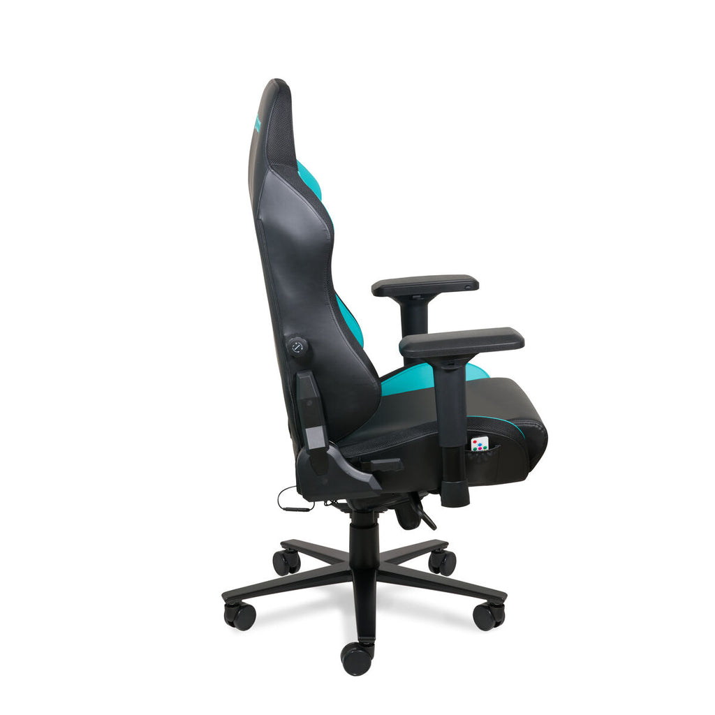 Silla gaming ajustable con LED, negro y verde — imagen 5