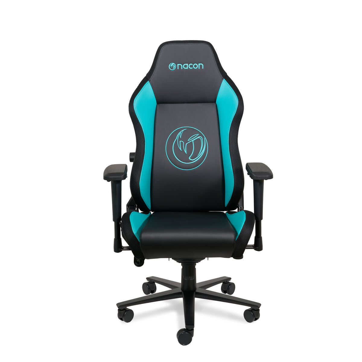 Silla gaming ajustable con LED, negro y verde