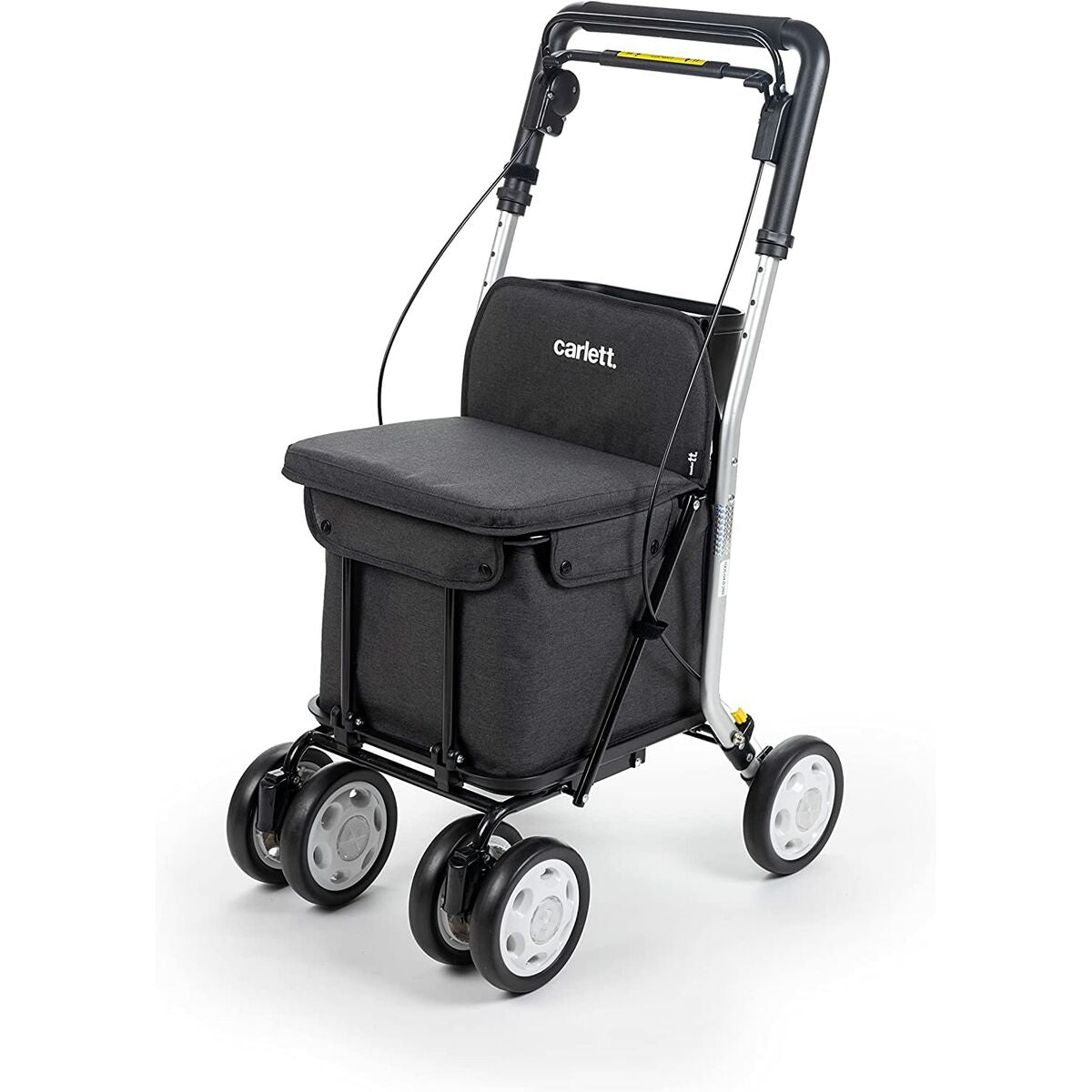 Carro de la compra plegable de aluminio, 4 ruedas