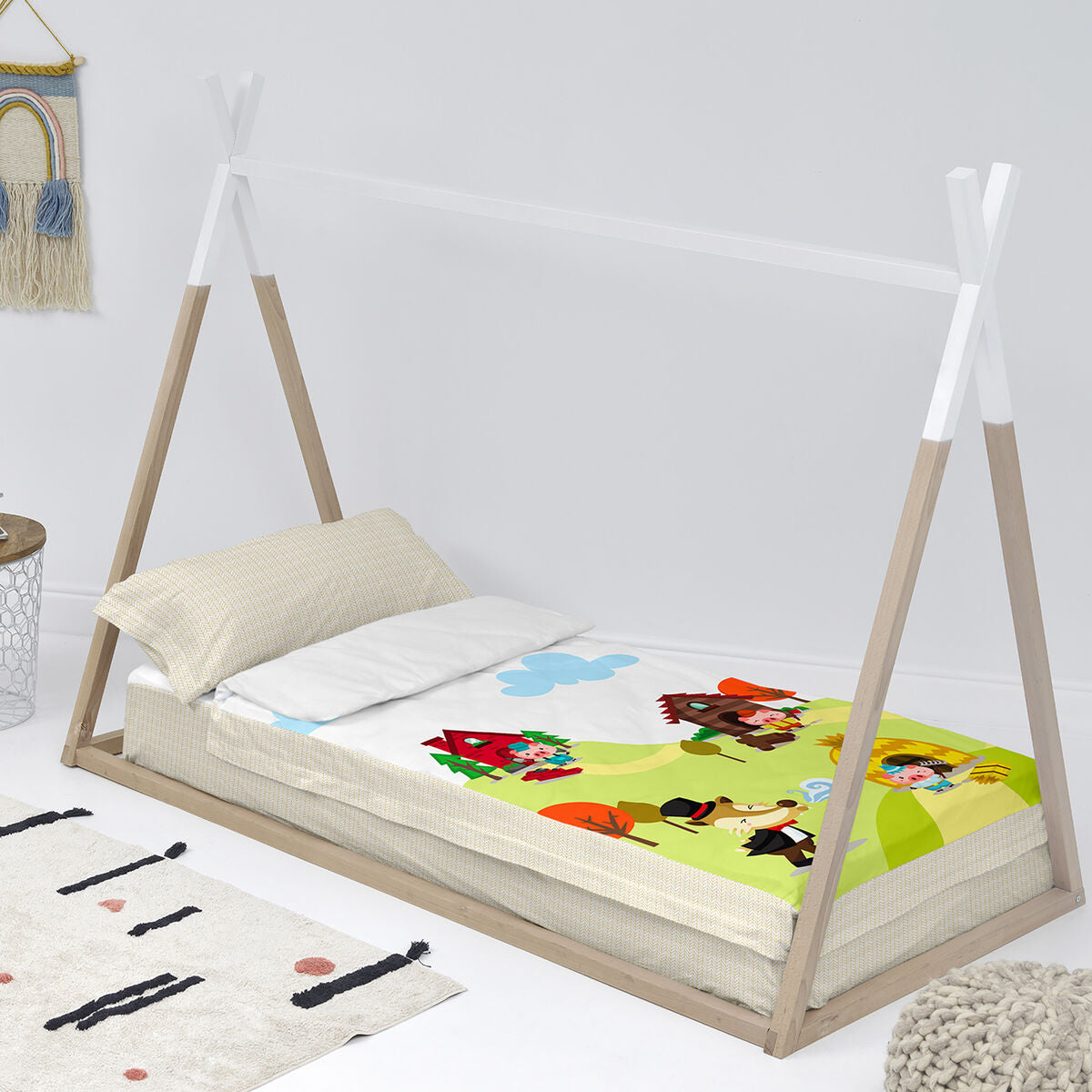 Saco nórdico sin relleno de algodón multicolor, cama de 90 — imagen 2