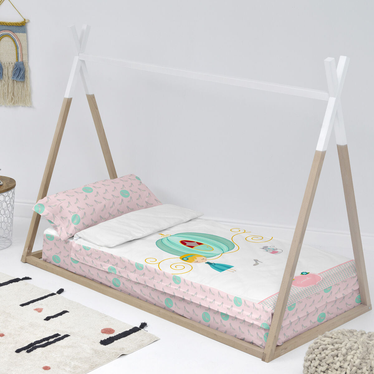 Saco nórdico infantil con relleno, diseño Cenicienta, cama de 105 — imagen 2