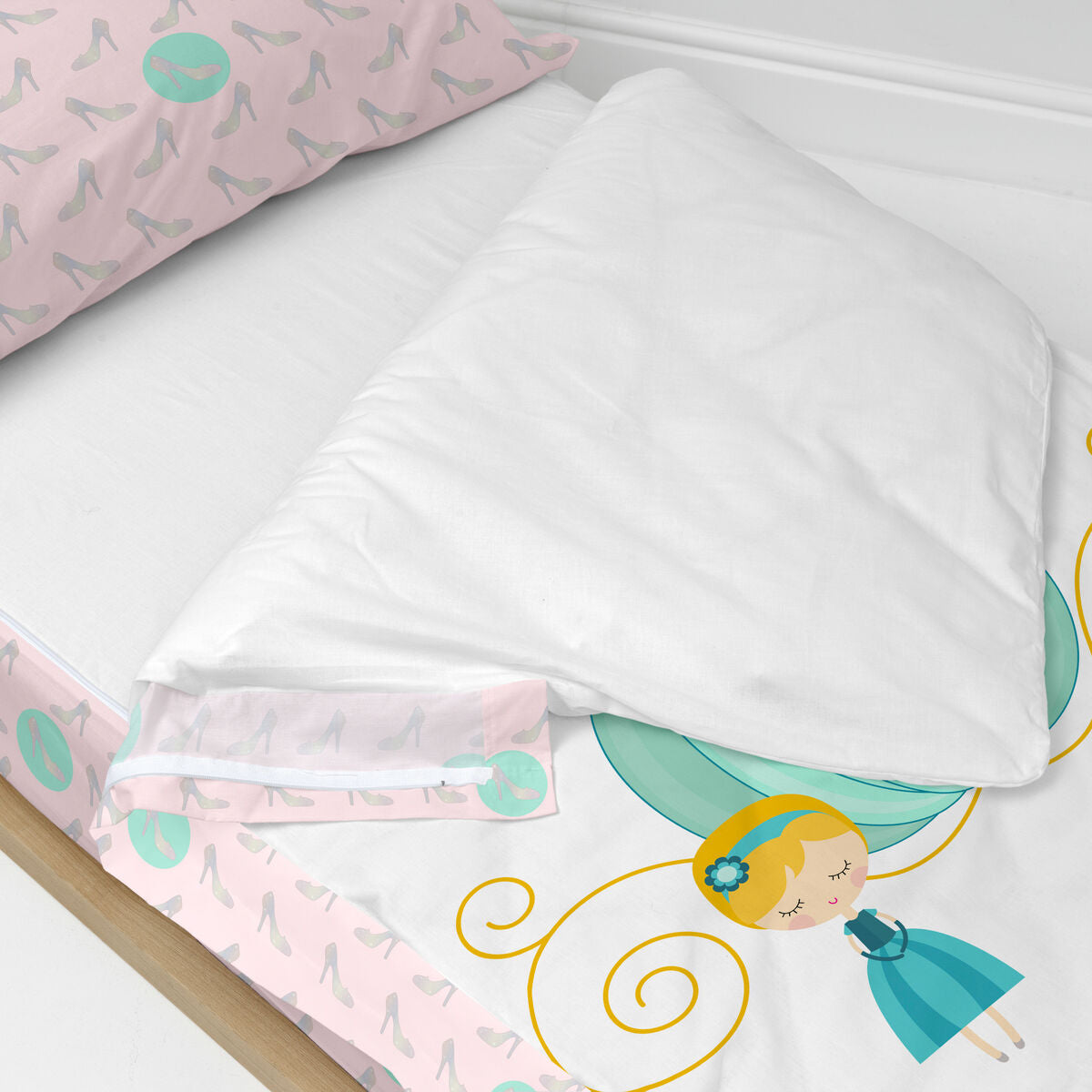 Saco nórdico infantil con relleno, diseño Cenicienta, cama de 105 — imagen 3