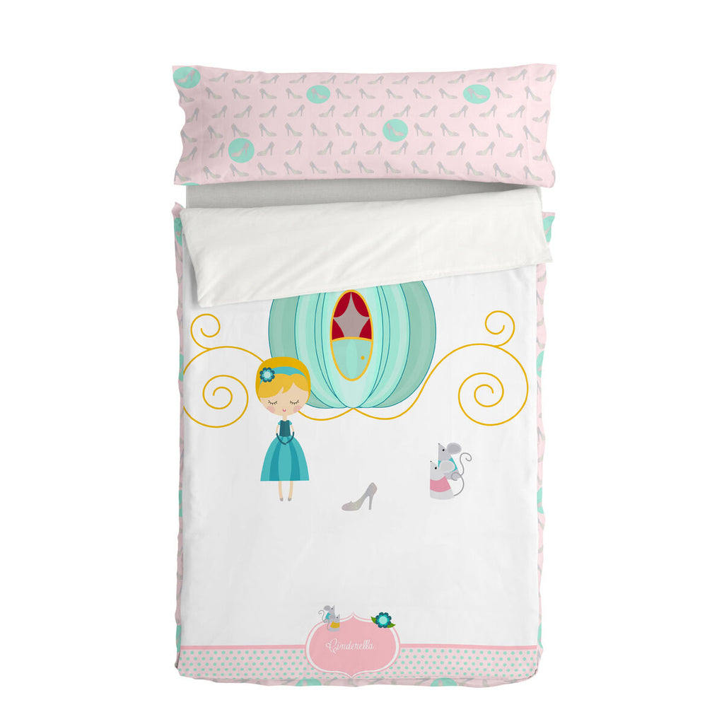 Saco nórdico infantil con relleno, diseño Cenicienta, cama de 105