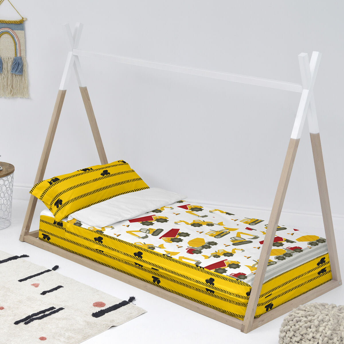 Saco nórdico infantil con relleno multicolor, cama de 90