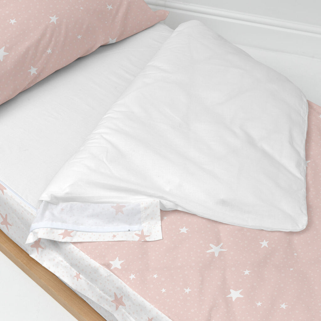 Saco nórdico infantil de algodón, estampado Little Star, rosa — imagen 3