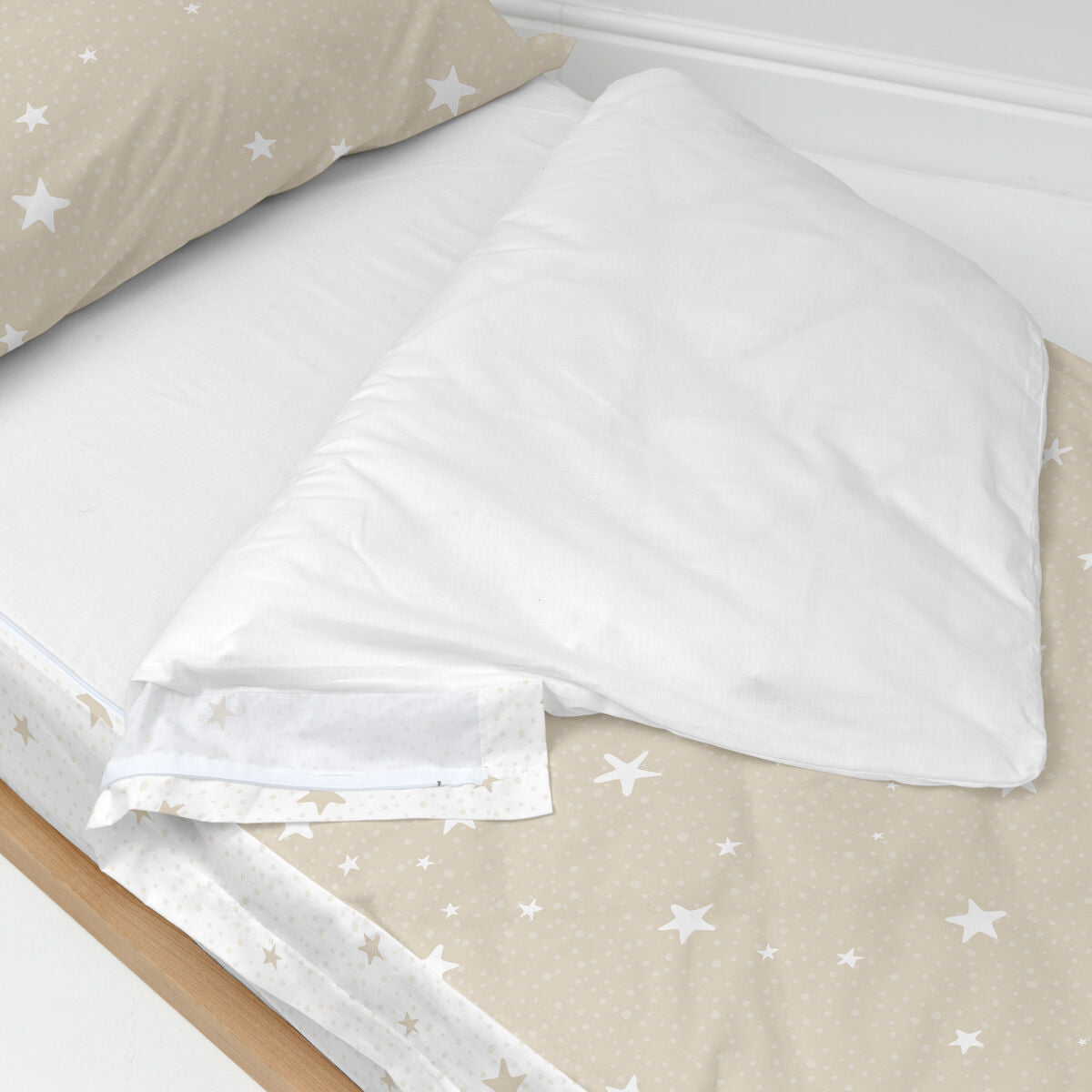 Saco nórdico infantil sin relleno Little Star beige, cama 90 — imagen 3