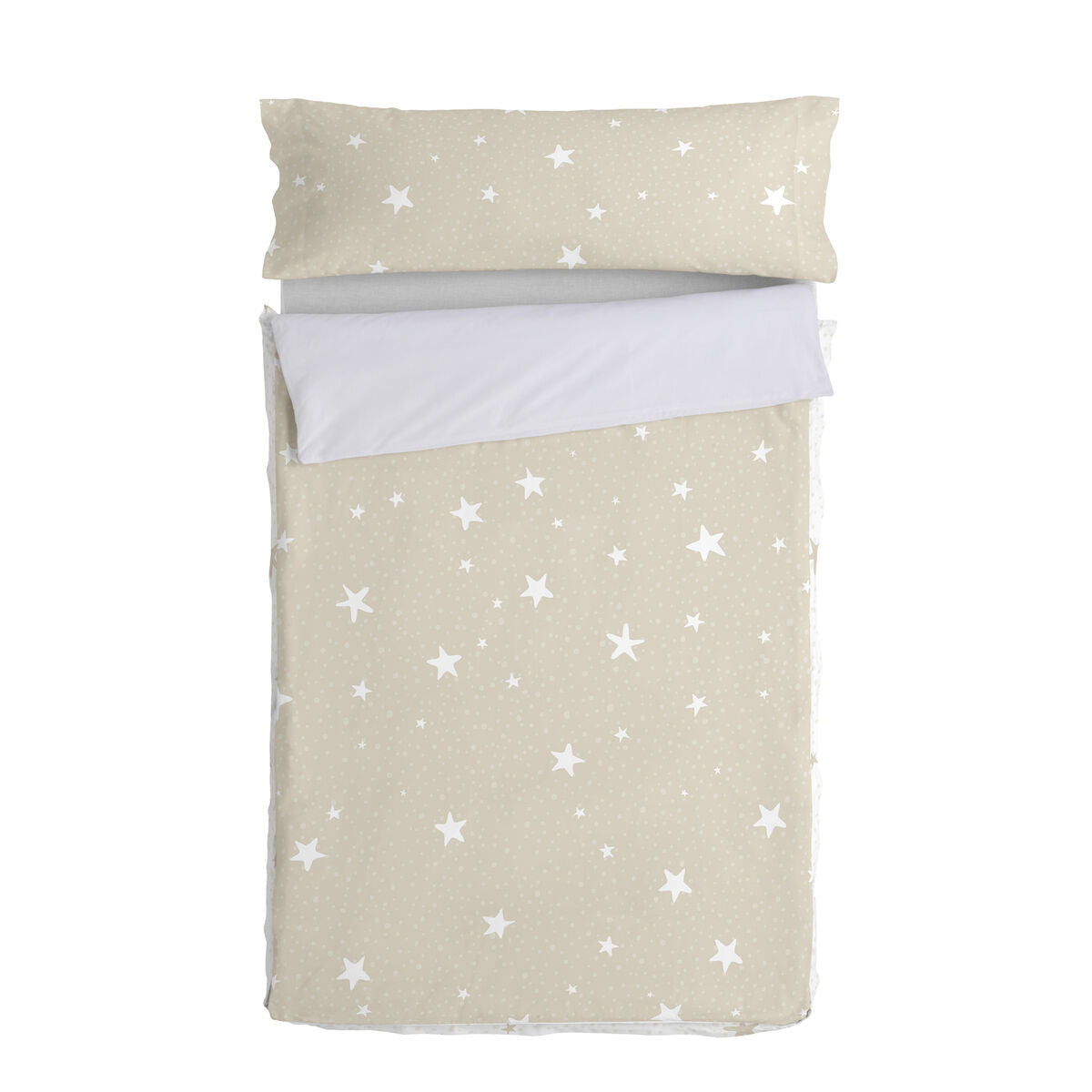Saco nórdico infantil sin relleno Little Star beige, cama 90