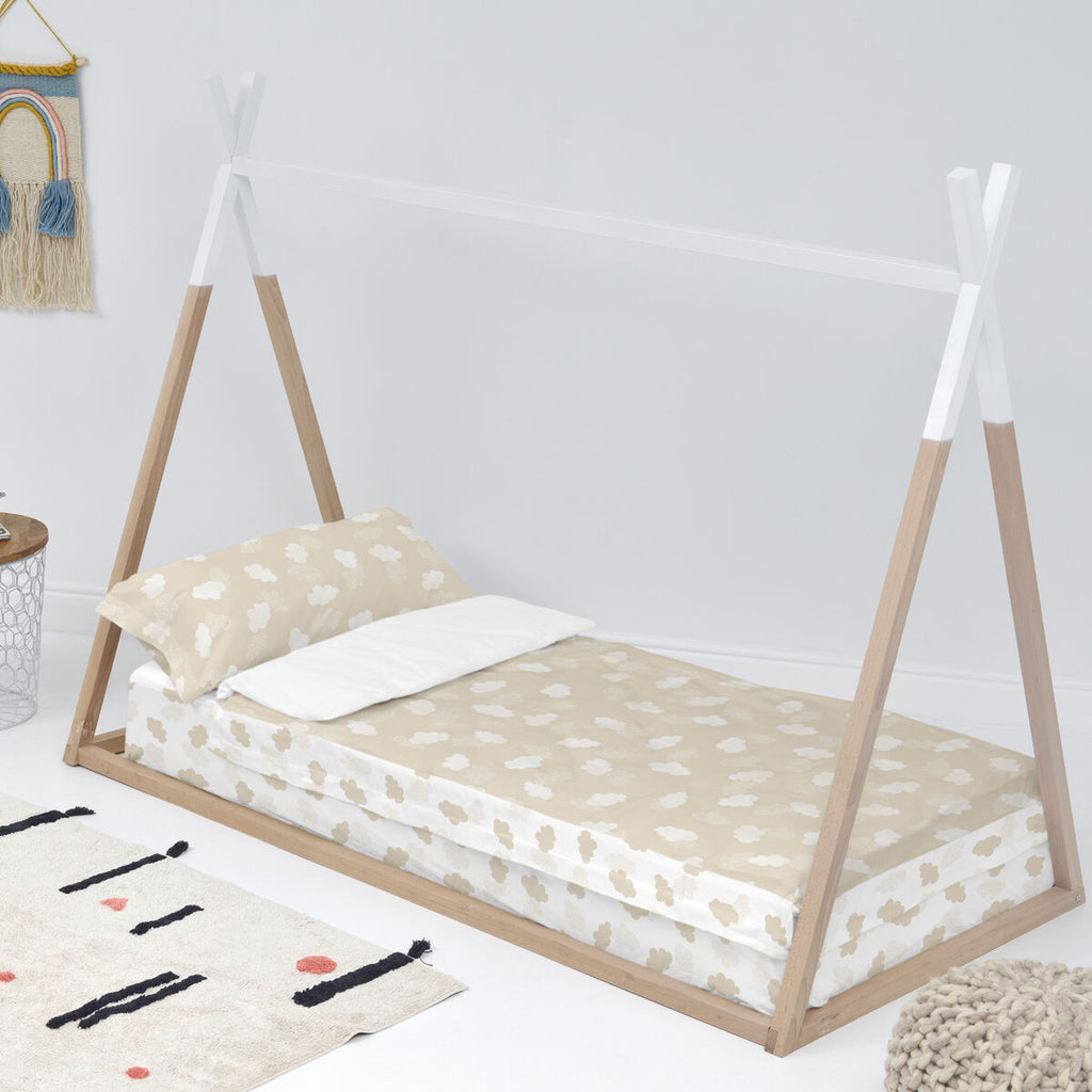 Saco nórdico con relleno, algodón beige, cama de 105 — imagen 2