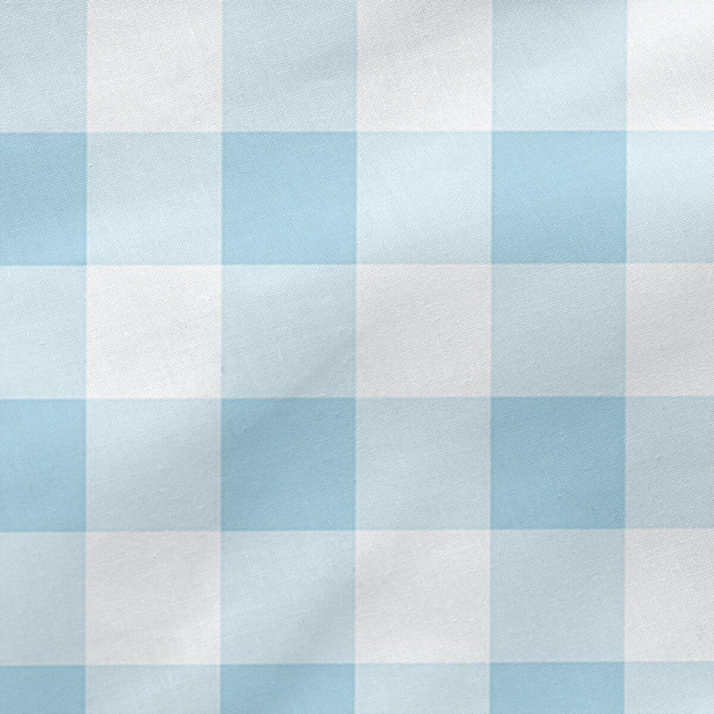 Saco nórdico con relleno de algodón azul Vichy, cama de 105 — imagen 5