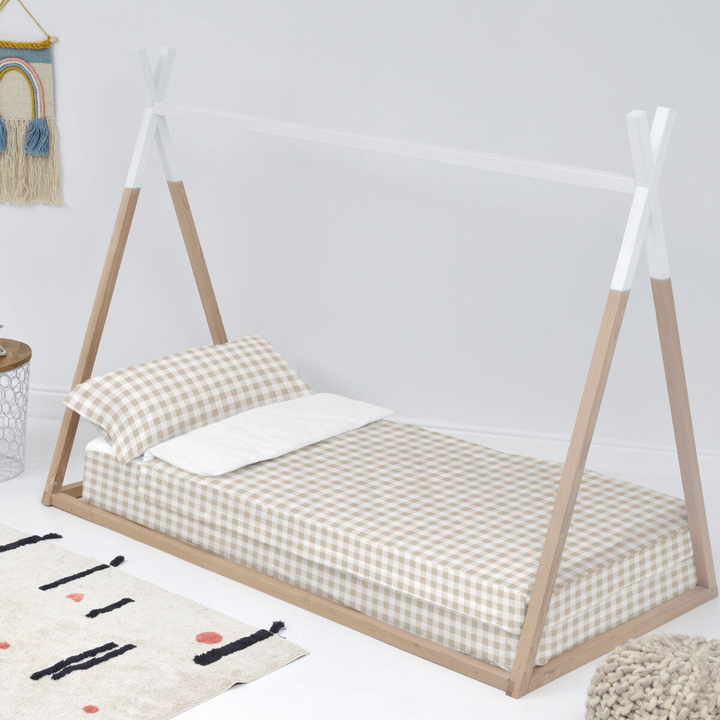 Saco nórdico infantil de algodón beige, cama de 90 — imagen 2