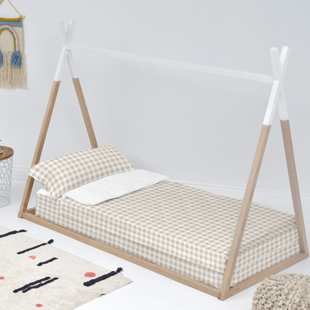 Saco nórdico infantil de algodón beige, cama de 90 — imagen 2
