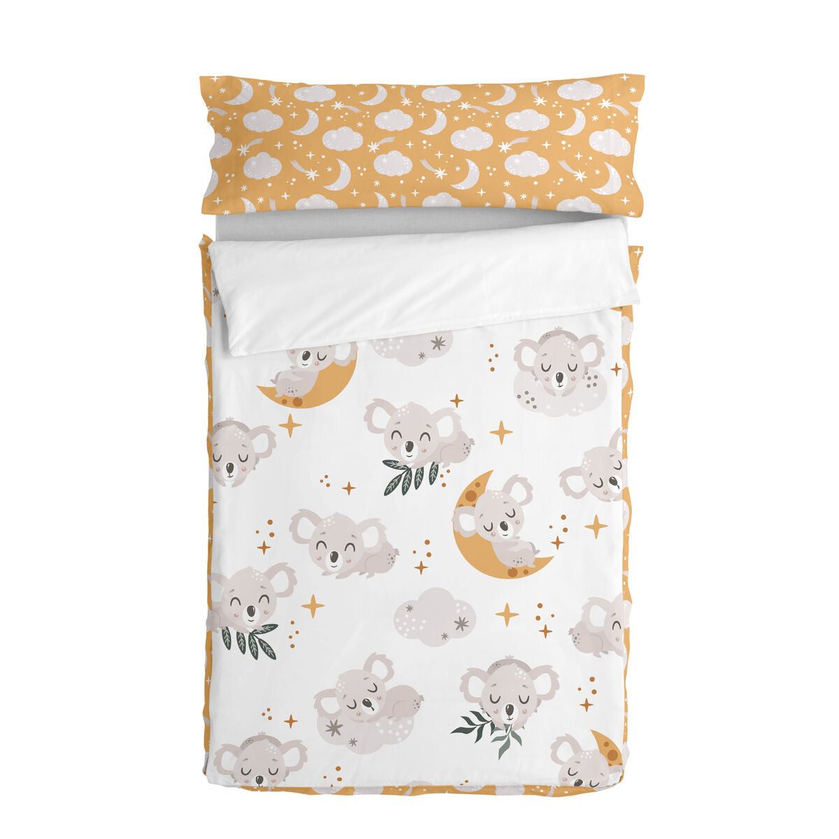 Saco nórdico infantil con relleno, koala multicolor, cama de 105