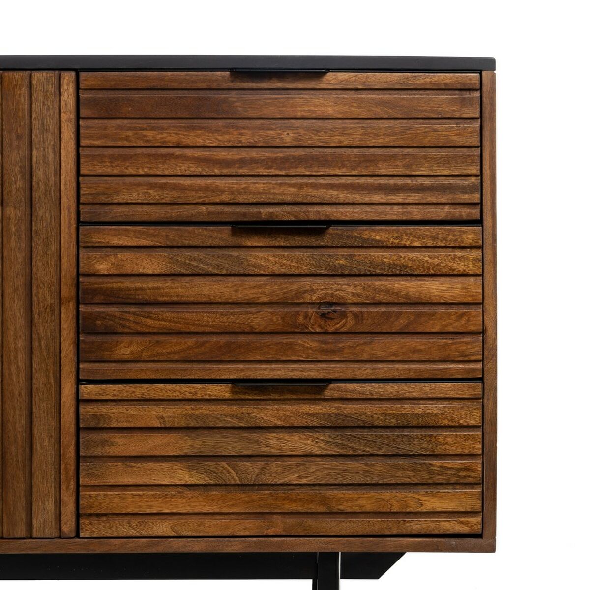 Aparador Abner marrón y negro de hierro y madera de mango — imagen 5