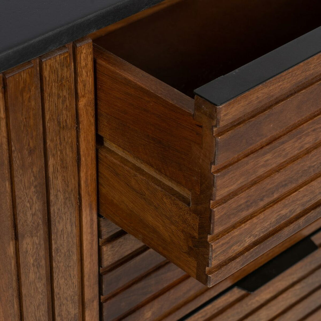 Aparador Abner marrón y negro de hierro y madera de mango — imagen 8