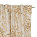 Cortina de algodón y lino con estampado de pájaros, 140 cm