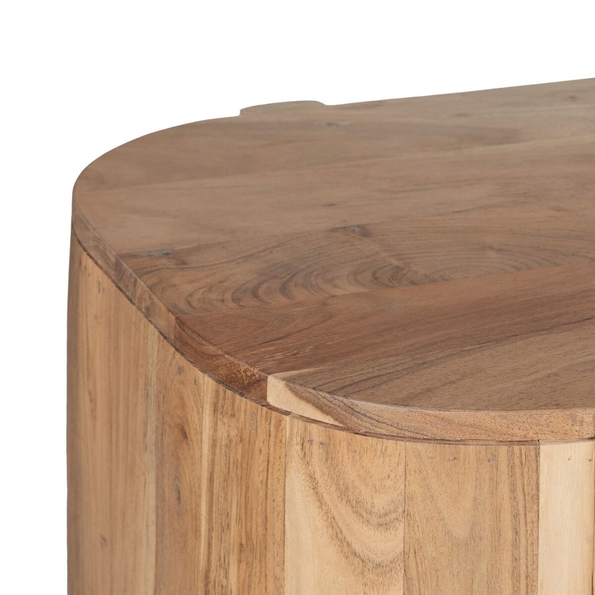 Aparador de madera de mango y cristal, 180 cm, sin montaje — imagen 4
