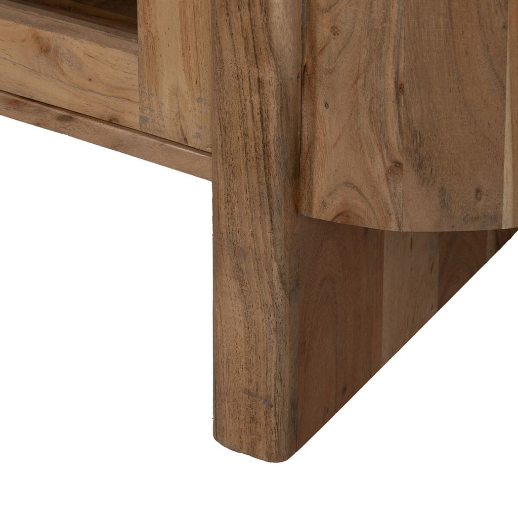Aparador de madera de mango y cristal, 180 cm, sin montaje — imagen 10